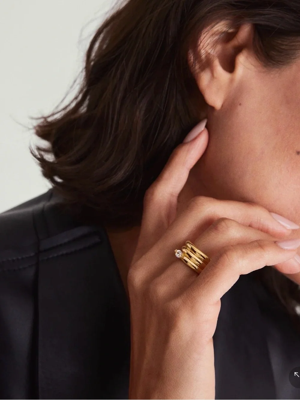 Mejuri Boa Gemstone Coil Ring